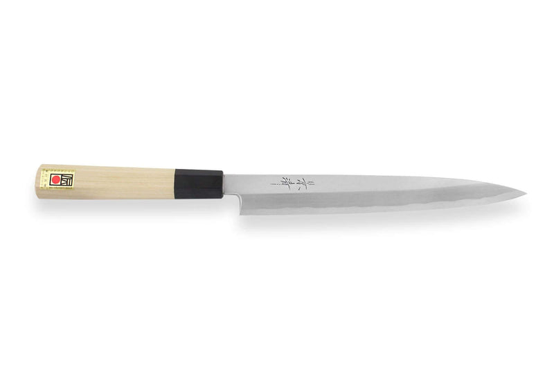 Couteau yanagiba japonais artisanal Kagekiyo Utage White Steel 2 21cm