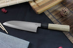 Couteau santoku japonais artisanal Kagekiyo Utage White Steel 2 18cm