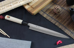 Couteau yanagiba japonais artisanal Kagekiyo Utage White Steel 2 21cm