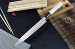 Couteau yanagiba japonais artisanal Kagekiyo Utage White Steel 2 21cm