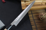 Couteau yanagiba japonais artisanal Kagekiyo Utage White Steel 2 21cm