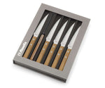 Coffret de 6 couteaux Pizza Bois Amefa inox et pakka