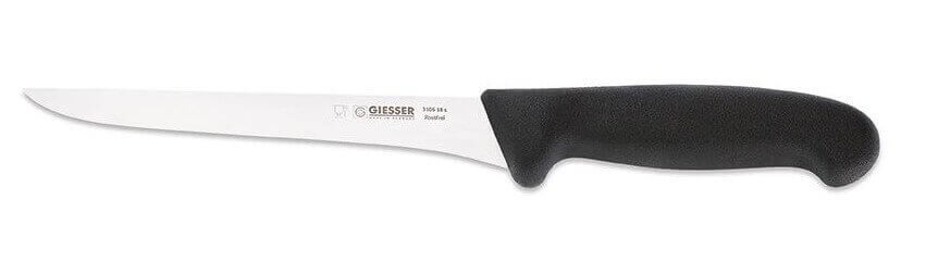 Couteau à désosser pro Giesser lame droite effilée 18cm 3105 - Noir