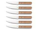 Coffret de 6 couteaux Pizza Bois Amefa inox et pakka