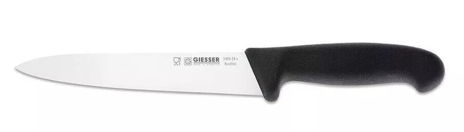 Couteau à saigner pro Giesser lame 18cm manche noir 3305