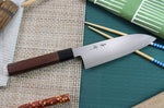 Couteau santoku japonais artisanal Kagekiyo Kurumi Ginsan 18cm