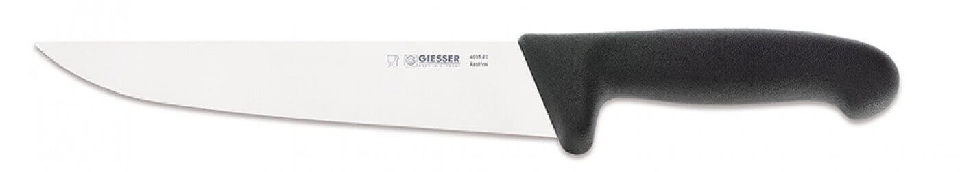 Couteau de boucher pro Giesser lame 21cm 4035 - Noir