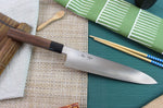 Couteau de chef japonais artisanal Kagekiyo Kurumi Ginsan 24cm