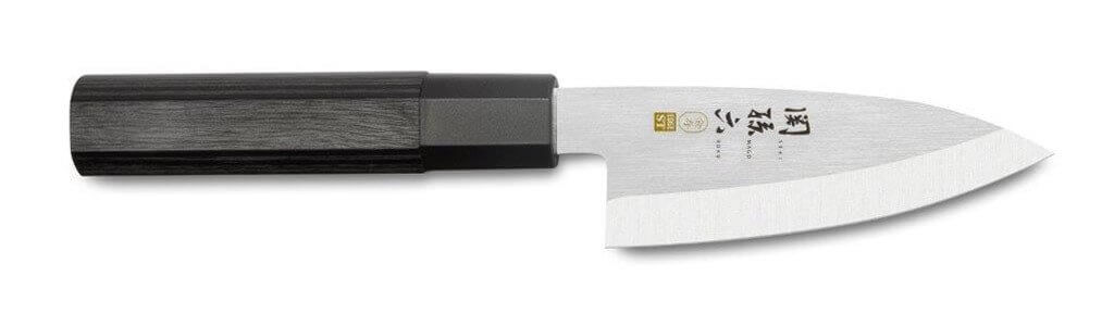 Couteau deba japonais Kai Seki Magoroku Kinju acier 1K6 biseauté - 10 cm