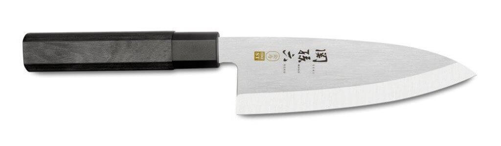 Couteau deba japonais Kai Seki Magoroku Kinju acier 1K6 biseauté - 16.5 cm