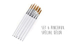 Set de 6 pinceaux pâtissiers spécial décoration