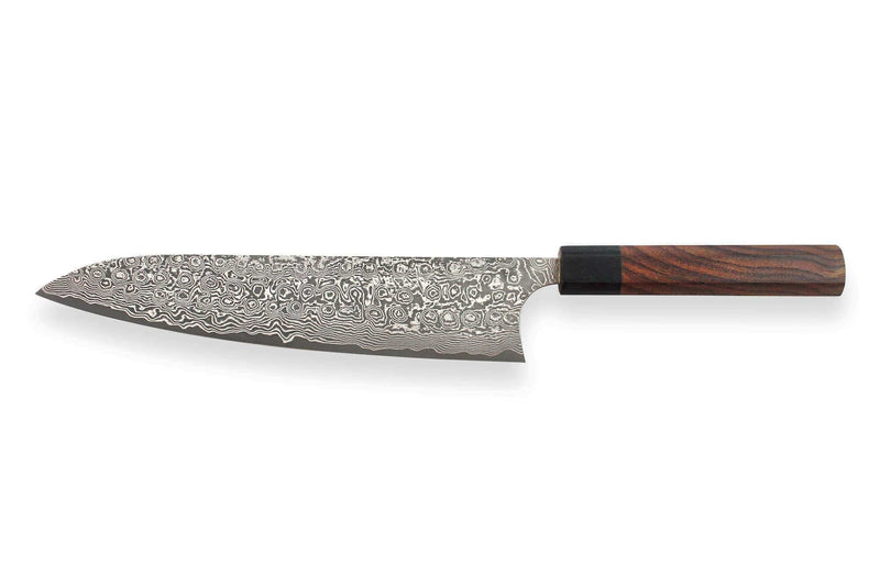 Couteau de chef japonais artisanal Masakage Kumo 24cm damas 63 couches