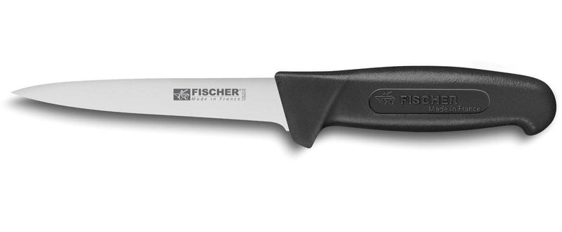 Couteau à désosser professionnel Fischer HACCP lame usée 14cm manche noir
