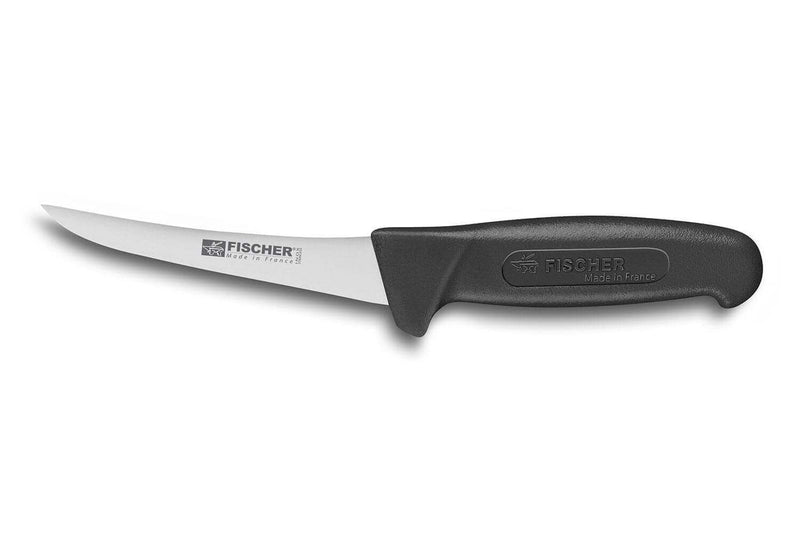 Couteau à désosser professionnel Fischer HACCP lame courbée rigide 13cm manche noir