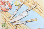 Couteau à pain forgé Sabatier Brocéliande dentelé 20cm manche hêtre