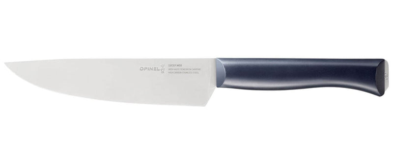 Couteau de chef Intempora Opinel acier Sandvik manche bleu marine - 17 cm
