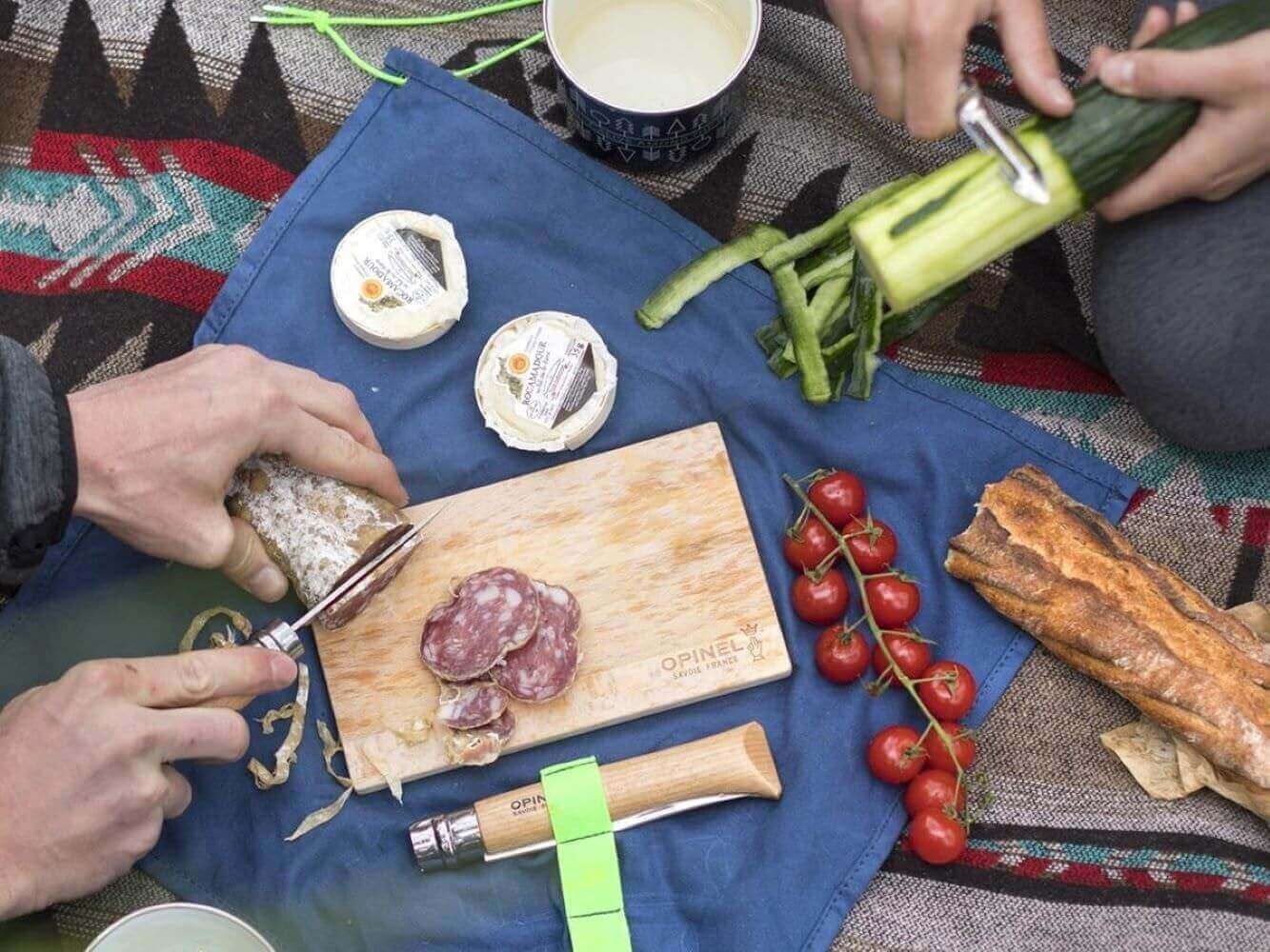 Kit 3 couteaux multifonctions Nomade Opinel acier inox manche hêtre