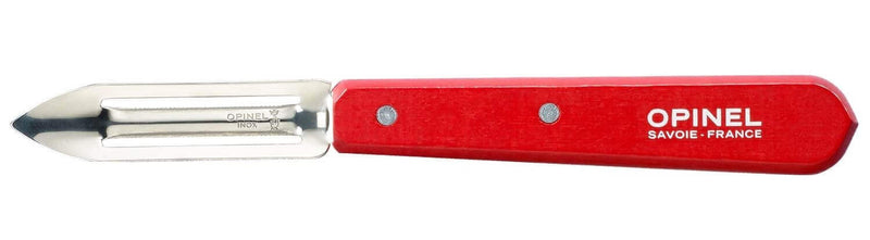 Eplucheur Opinel lame microdentée 6cm acier inox manche rouge