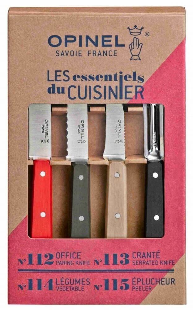 Coffret 4 couteaux Opinel Les Essentiels Loft manches couleurs