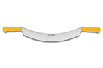 Couteau à fromage professionnel Fischer 2 manches lame courbée 35cm - Jaune