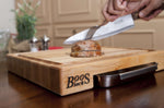 Planche Boos Blocks Prep Masters bois d'érable + plateau acier 38 x 36 x 6cm