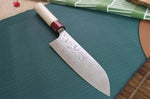 Couteau santoku japonais artisanal Masakage Kiri 16.5cm damas 49 couches