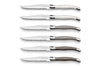 Coffret 6 couteaux à steak dentelés Lou Laguiole Tradition manches 3 coloris