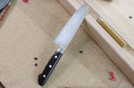 Couteau santoku japonais Tsunehisa VG10 Damascus 45 couches 16.5cm