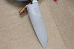 Couteau santoku japonais Tsunehisa VG10 Damascus 45 couches 16.5cm