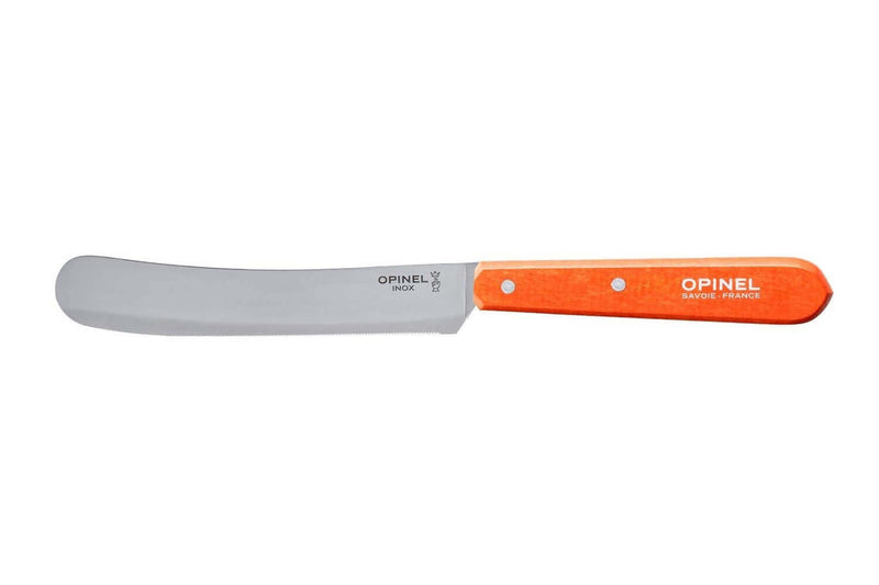 Couteau à tartiner Opinel lame inox 11,5cm manche bois - Orange