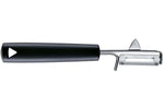 Éplucheur Triangle lame pivotante inox et manche green grip noir - Gaucher