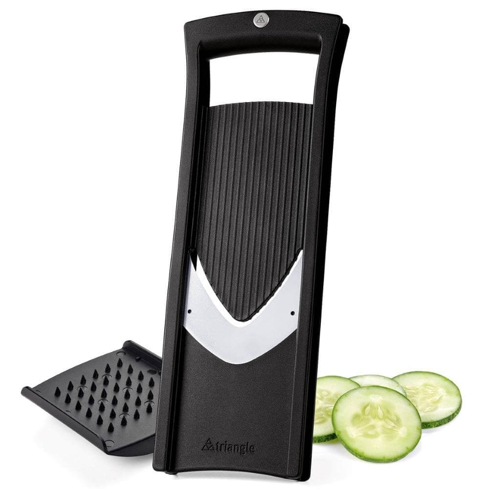 Mandoline Triangle lame inox 2mm + poussoir PP noir