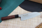 Couteau santoku japonais Japan Kanetsune Blue Steel damas 16.5cm