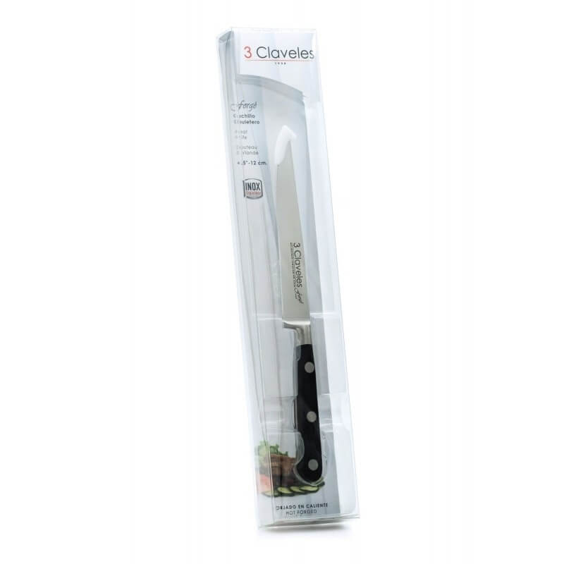 Couteau à viande 3 Claveles Forgé acier inox 12cm
