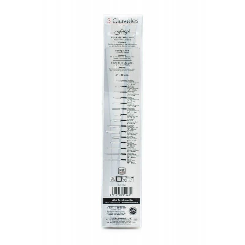 Couteau de chef 3 Claveles Forgé acier inox 30cm