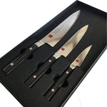 Coffret 3 couteaux japonais Kasumi Standard lames Damas