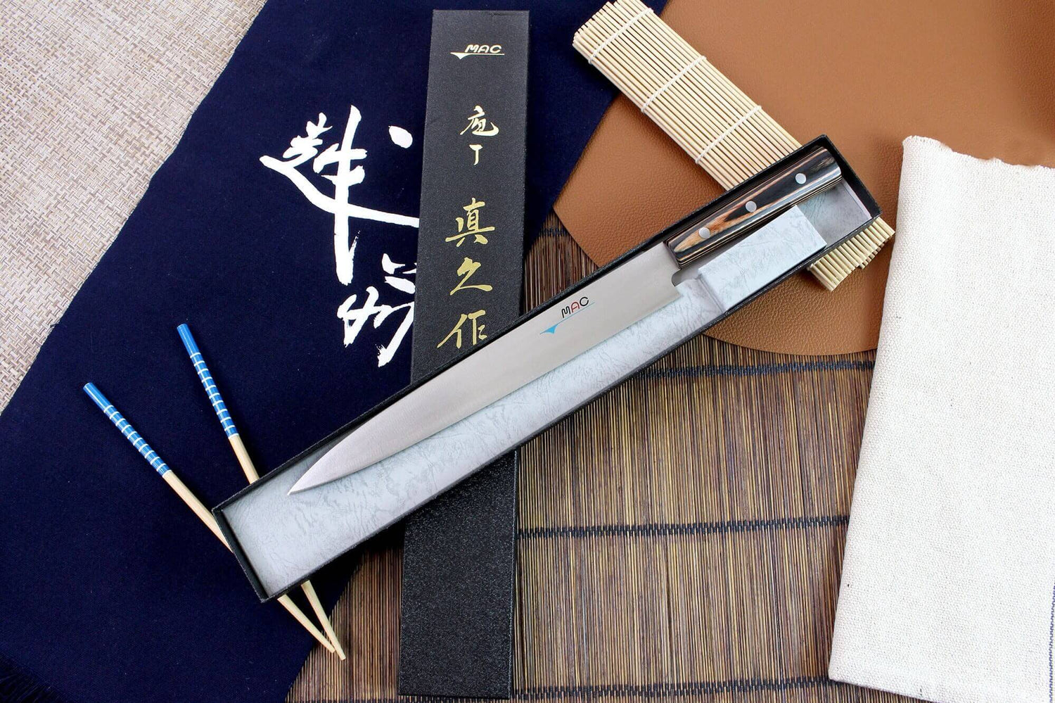 Couteau yanagiba MAC Japanese 27cm manche pakka
