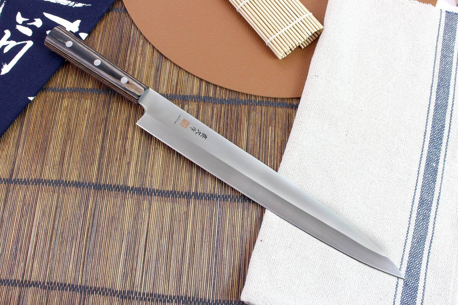 Couteau yanagiba MAC Japanese 30cm manche pakka