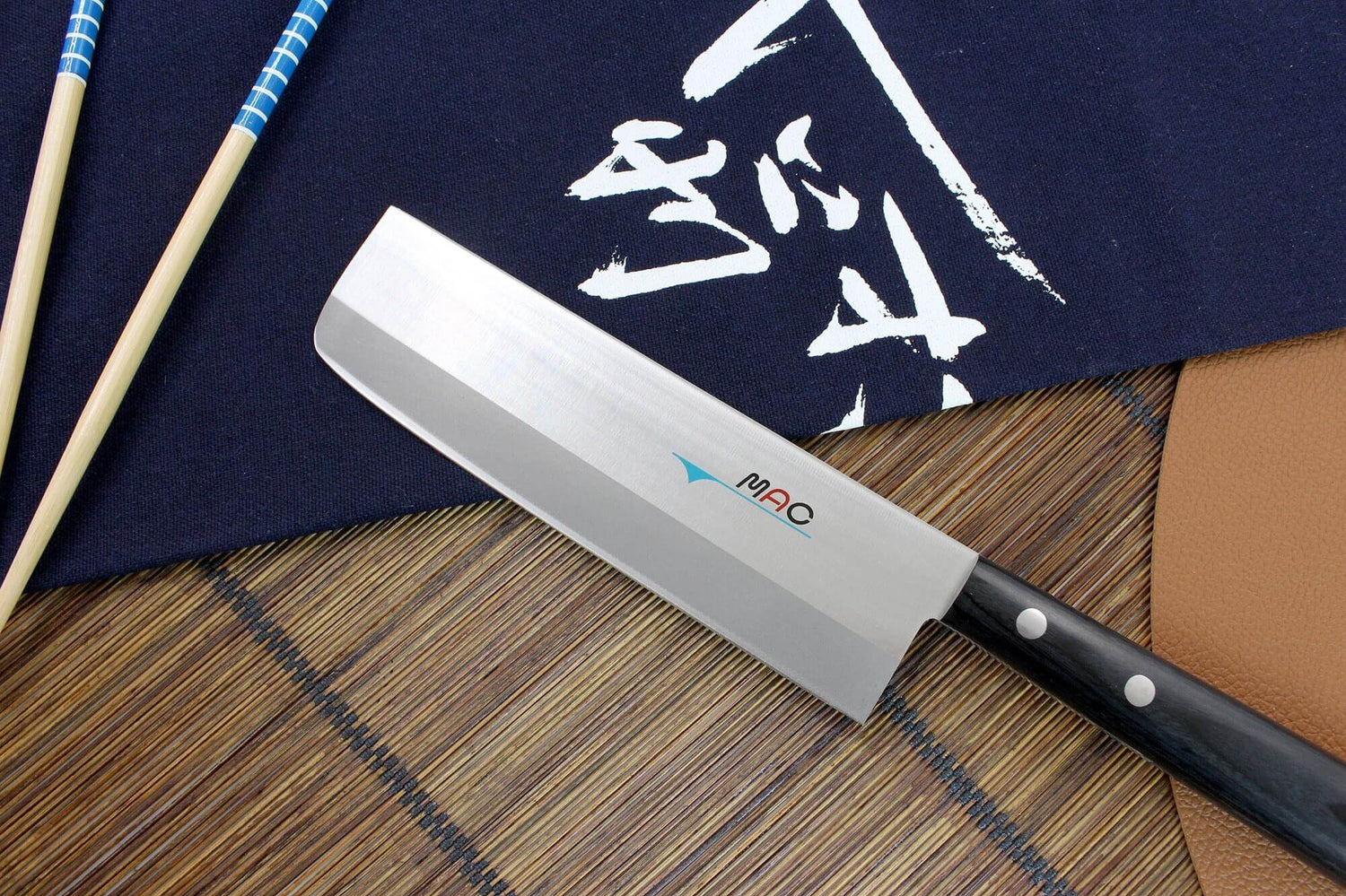 Couteau nakiri MAC Japanese 16.5cm manche pakka
