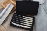Coffret de table AU NAIN UP 6 couteaux à steak 11cm - Ivoire