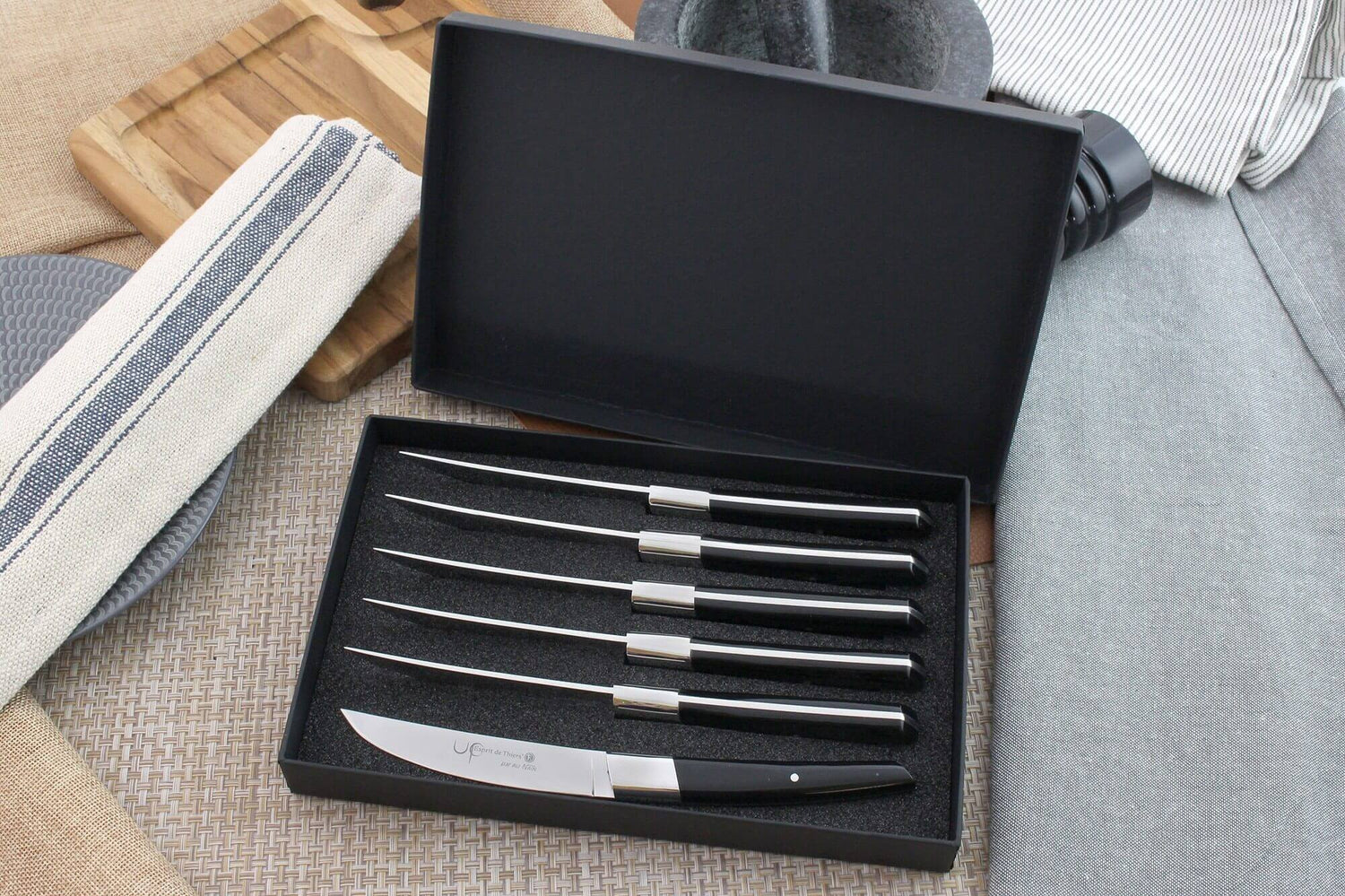 Coffret de table AU NAIN UP 6 couteaux à steak 11cm - Noir