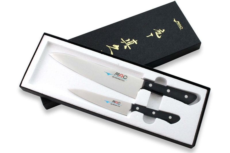 Coffret 2 couteaux japonais MAC Chef : Universel + Chef