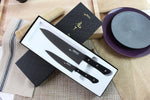 Coffret 2 couteaux japonais MAC Black Universel + Chef 21.5cm