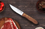 Set de 4 couteaux à steak 3 Claveles Angus 12cm acier inox manche frêne