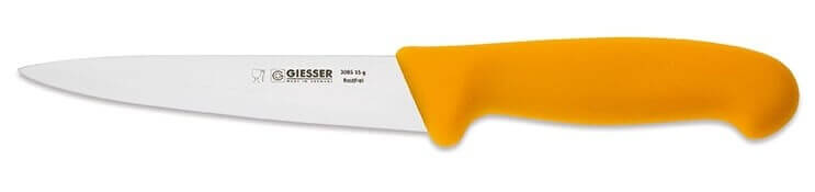 Couteau à saigner pro Giesser lame 15cm 3085 - Jaune foncé