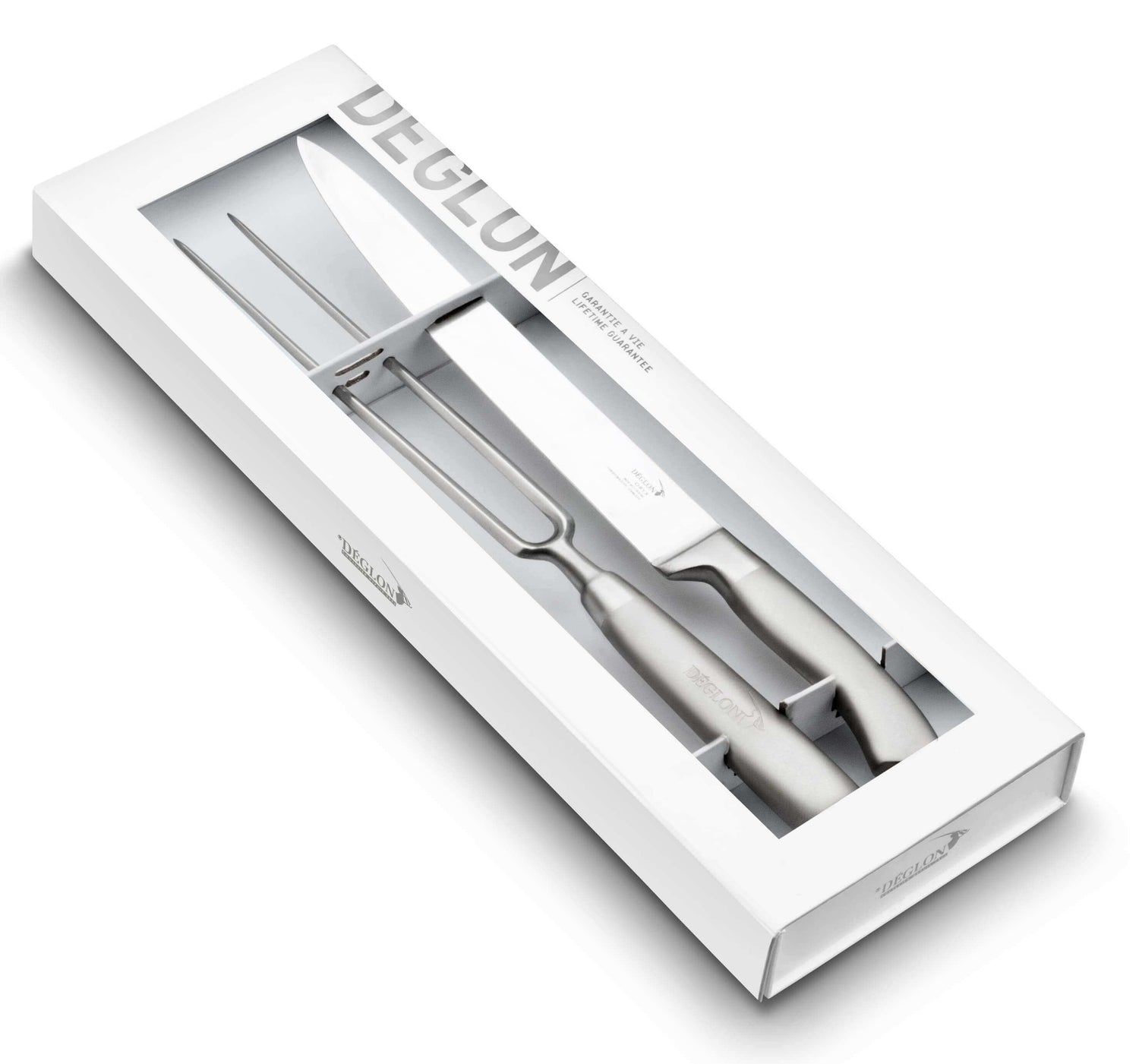 Coffret 1 couteau à découper 22cm + 1 fourchette à viande Déglon Oryx