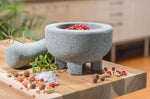 Mortier Gefu Crunchy Ø10cm en granit sur pieds + pilon