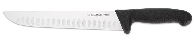 Couteau de boucher pro Giesser lame alvéolée 24cm 4025 - Noir