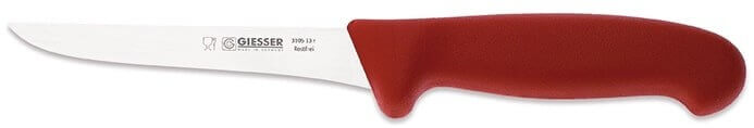Couteau à désosser pro Giesser lame droite effilée 13cm 3105 - Rouge
