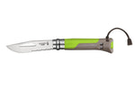 Couteau Opinel Multifonctions Outdoor n°08 lame 8,5cm manche bimatière - Vert